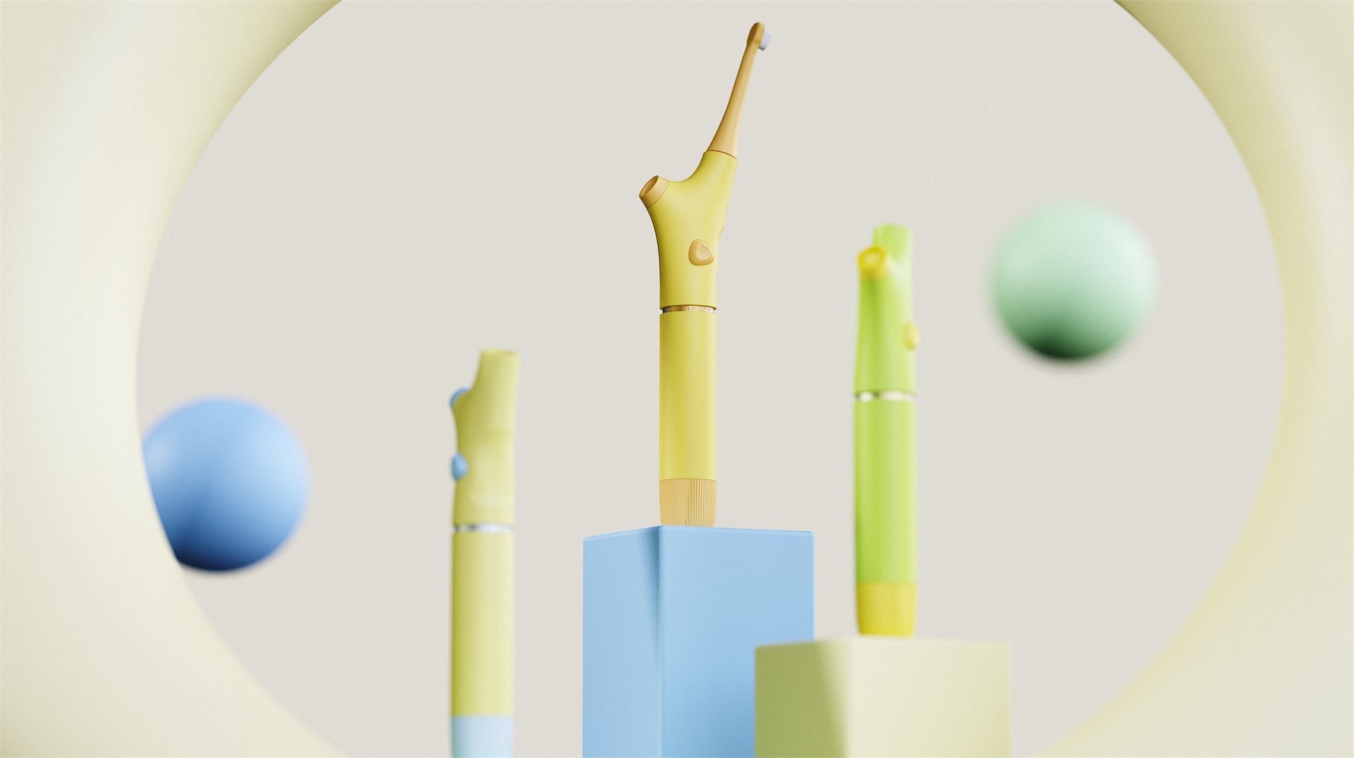 KiddyBrush 儿童音乐牙刷产品渲染